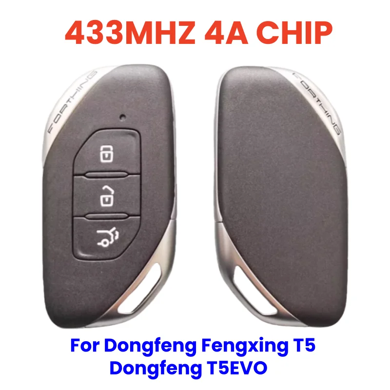 2021 Dongfeng Fengxing Yacht Fengxing T5 EVO 2020 Fengxing Original Smart Remote Key 3 Buttons 433MHZ 4A Chip