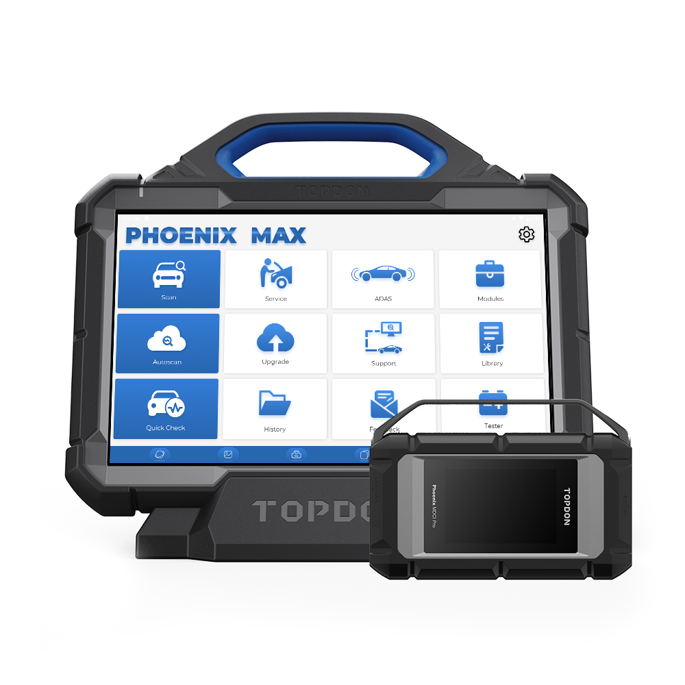 TOPDON Phoenix Max Auto Scanner Car Truck ECU Programmer with 2-Year Free Update Full System Diagnostic Tool