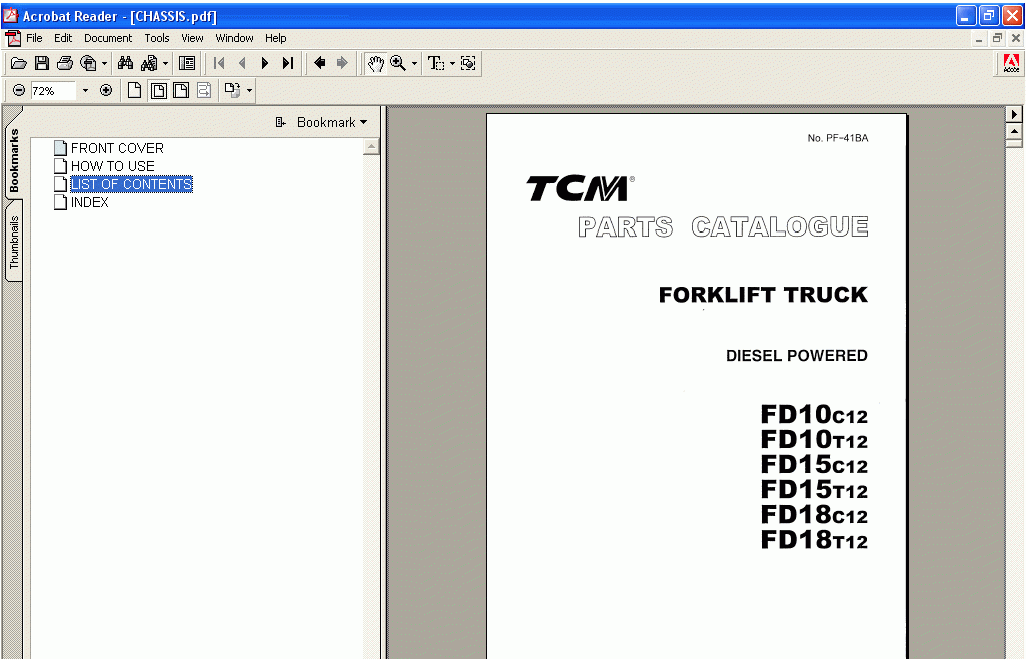 TCM FORKLIFT EPC SPARE PARTS CATALOG 2007