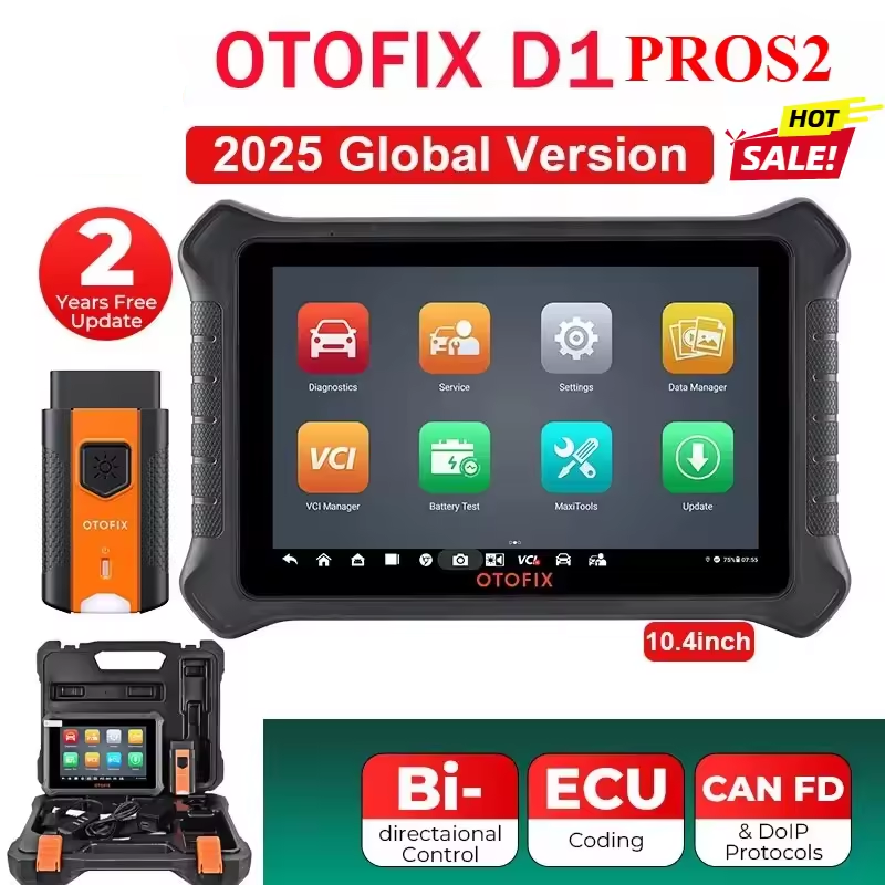 OTOFIX D1 ProS2 Diagnostic Tool with 11600mAh Battery Support ECU Coding, 40+ Service, Full System, FCA AutoAuth Upgraded of D1 PROS