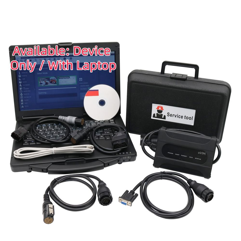 Doosan Tester Excavator Construction Diagnostic Tool Doosan UVIM DMS-5 2025.04 Software Plus Panasonic CF53 Laptop Ready to Use