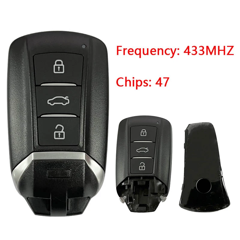 CN029003 Original 3 Button Smart Key for Dongfeng Aeolus AX7 Keyless Remote Contorl Hitag 47 Chip 433Mhz FSK