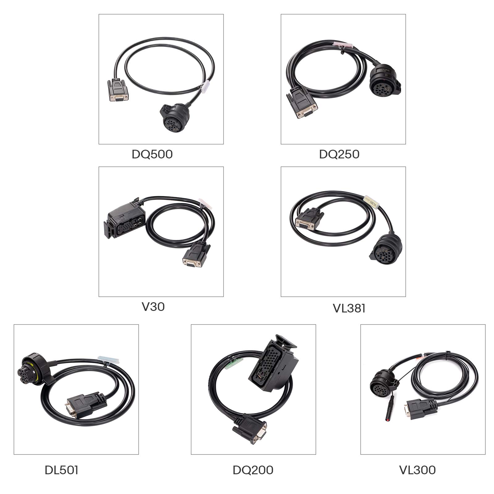 2025 New GODIAG Gearbox Cables 7-in-1 Set for V30/ DQ200/ DL501/ VL300/ VL381/ DQ500/ DQ250