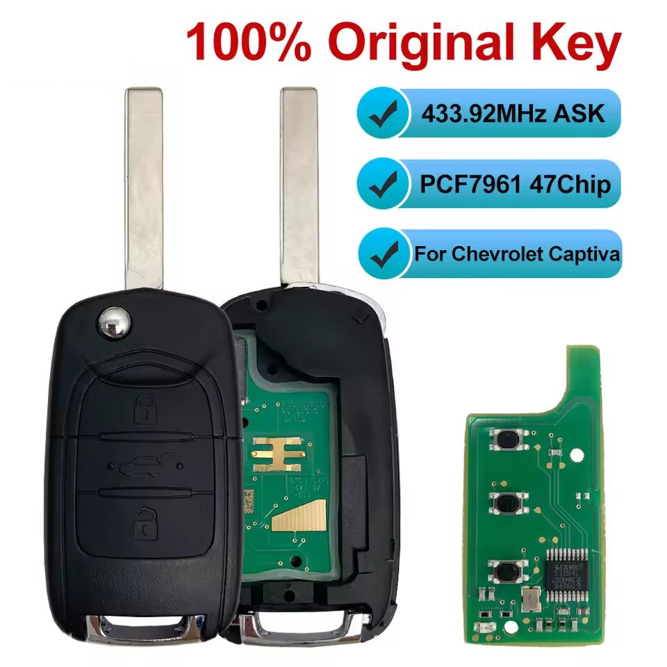 Original 433.92MHZ Remote Key for Chevrolet N400 Captiva with 47Chip PCF7961X