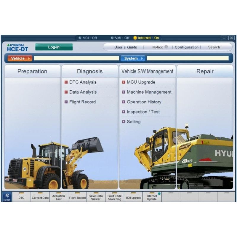 Hyundai HCE-DT Master Diagnostic Software Updated to 2025 for Hyundai Robex - Excavators, Forklifts, Wheel Loaders