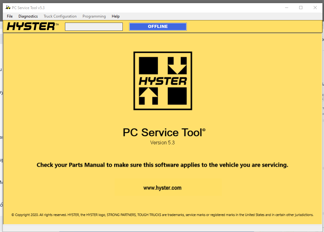 2024 Hyster PC Service Tool V5.3 Diagnostic Program