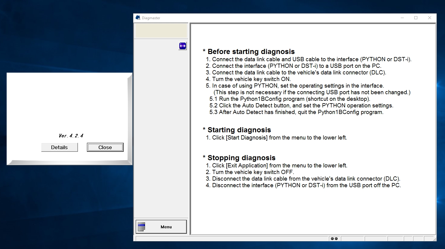 KUBOTA DIAGMASTER 4.2.4 2017 Diagnostics Software