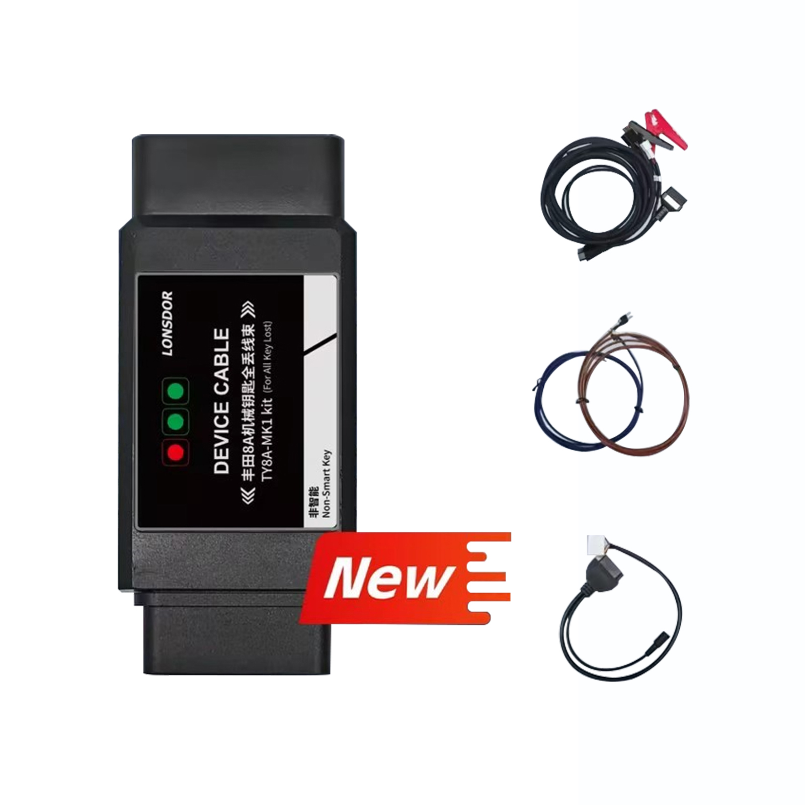 Lonsdor Toyota TY8A MK1 Kit Adapter for -2018 Toyota 8A Blade Key All Keys Lost Used with K518 Pro/K518ISE