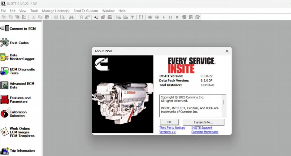 2025.12 Cummins Insite Pro 9.3 Engine Diagnostic Software