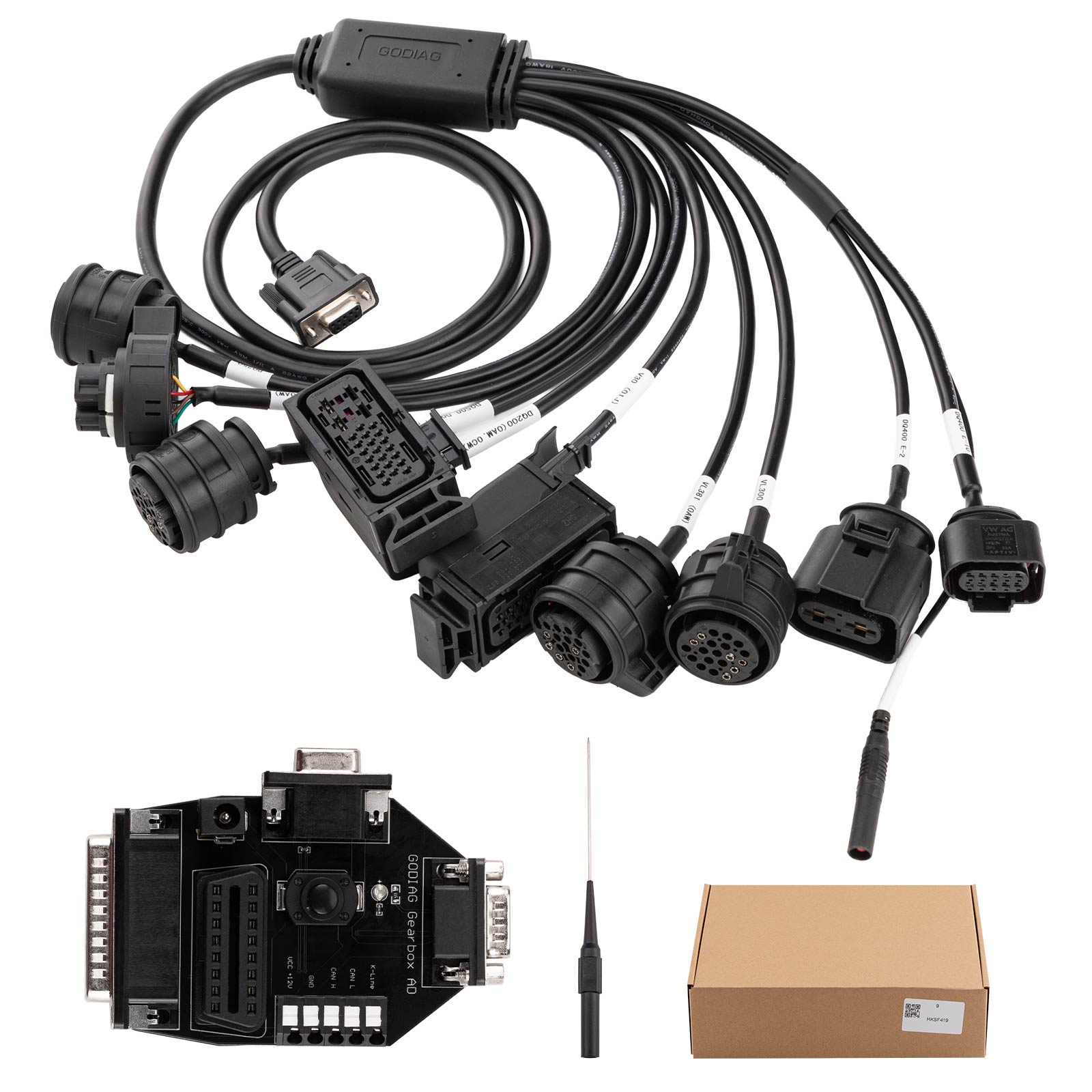 GODIAG Gearbox Cable 8-in-1 Set for V-A-G V30/ DQ200/ DL501/ VL300/ VL381/ DQ500/ DQ250/ DQ380/ DQ381/ DQ400EF