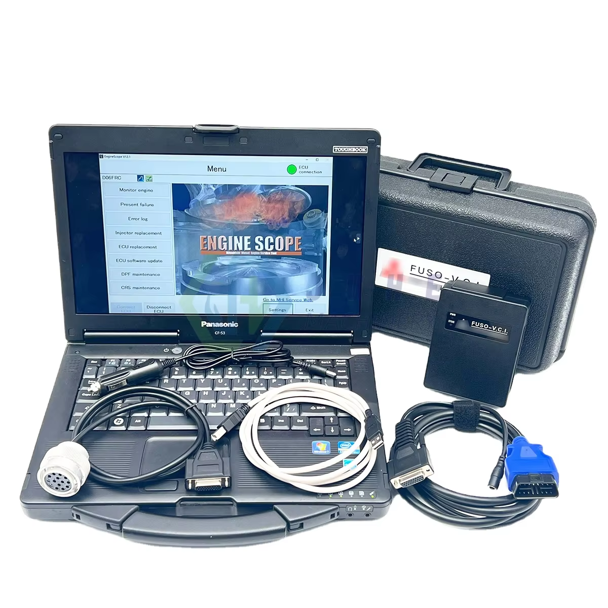 MUT3 Diagnostic Scanner MH064698 for Mitsubishi FUSO Excavator Diagnostic Tools for Construction Machinery Plus Panasonic CF53 Laptop Ready to Use