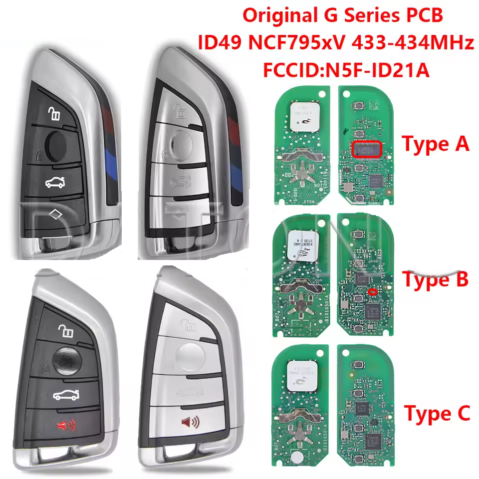 OEM PCB N5F-ID21A ID49 433-434MHz Proximity Car Remote Key for BMW G01 G02 G08 G11 G30 G31 G32 3 5 6 7 X3 X5 X7 G Series