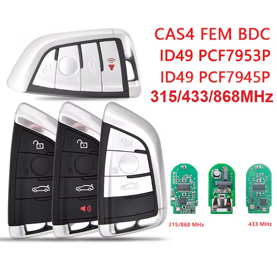 BMW F Series CAS4+/FEM Blade Key 315MHZ (Silver) for For BMW 1 3 5 7 Series X1 X3 X5 X6 X7 F CAS4 CAS4+ FEM 2011-2017 PCF7945 Replace Keyless Go Car Key