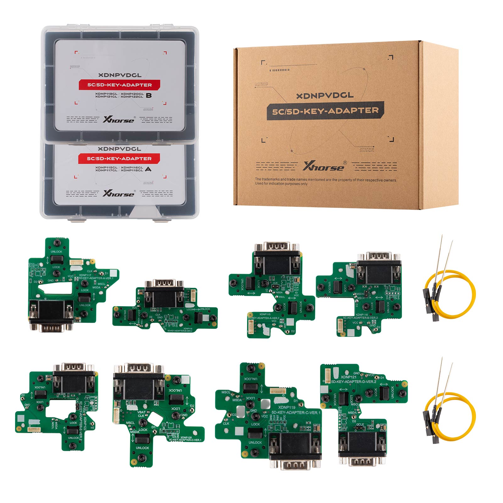 2026 Xhorse XDNPVDGL MQB 5C/5D Dedicated Adapter Set work with Key Tool Plus/ Multi Prog