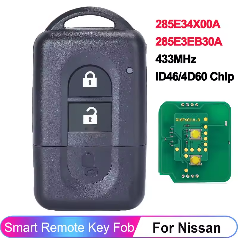 285E34X00A 285E3EB30A For Nissan X-trail Qashqai Pathfinder Micra Juke NV200 433MHz ID46/4D60 Chip Keyless Car Key Remote