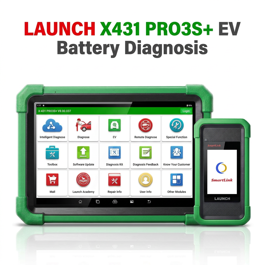 Professional EV Scanner Launch X431 PRO3S+ New Energy EV Diagnostic Battery Pack Tester All System Scanner Remote ECU Coding