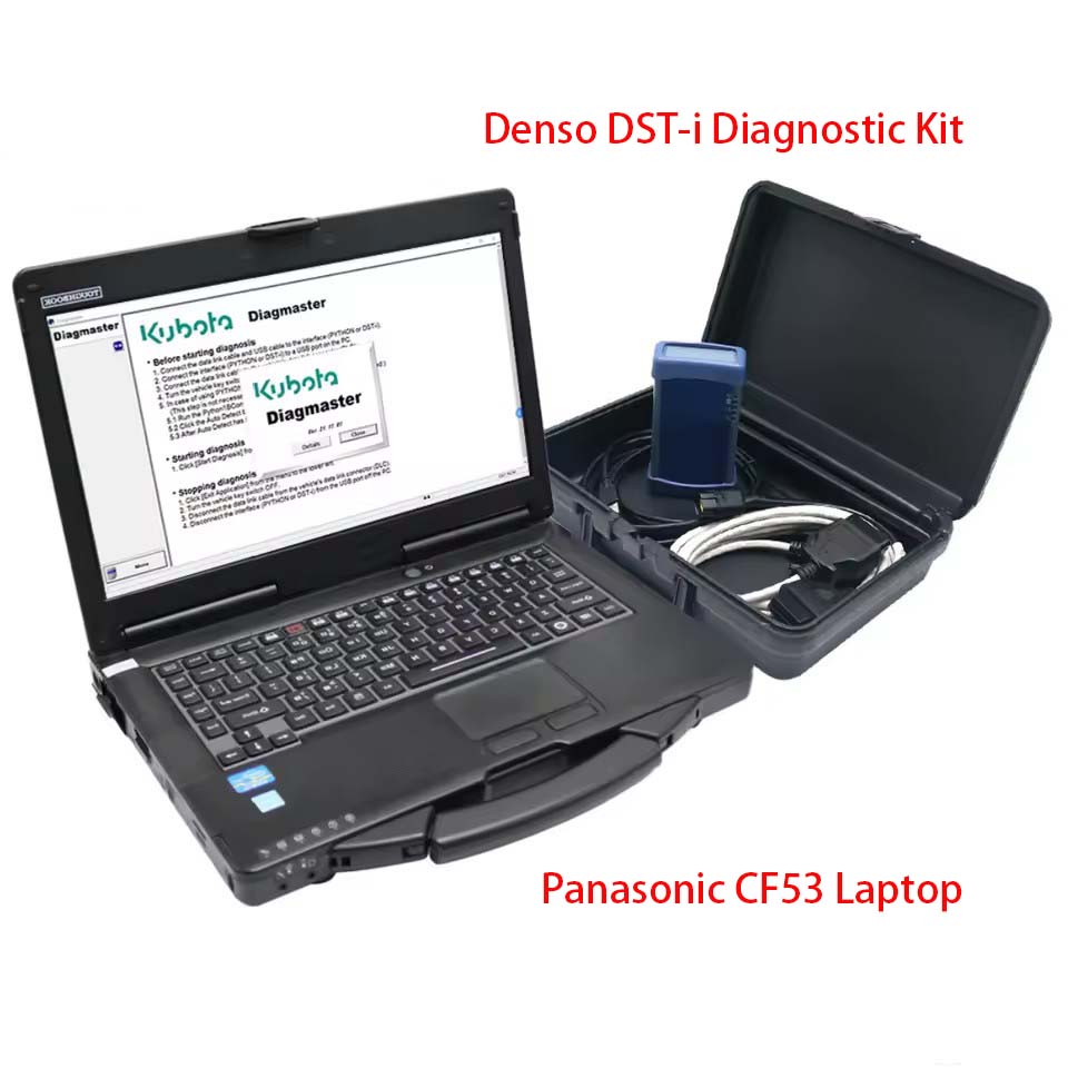 2025 KUBOTA Diagmaster DIAGNOSTIC KIT DST-i Diagnostic Tester for Kubota Diagmaster Agricultural Machinery Plus Panasonic CF54 Laptop Ready to Use