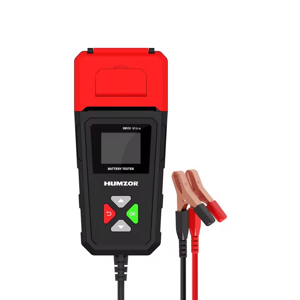 HUMZOR BM550 Ultra Car Battery Tester 100-2000 CCA Car Battery Tool 6V 12V 24V Battery Analyzer with Printer Tool