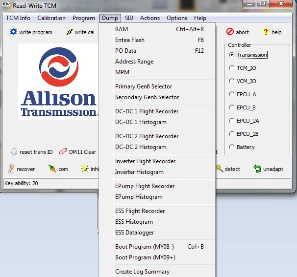 Allison TCM Reflash Tool V6.3 Software
