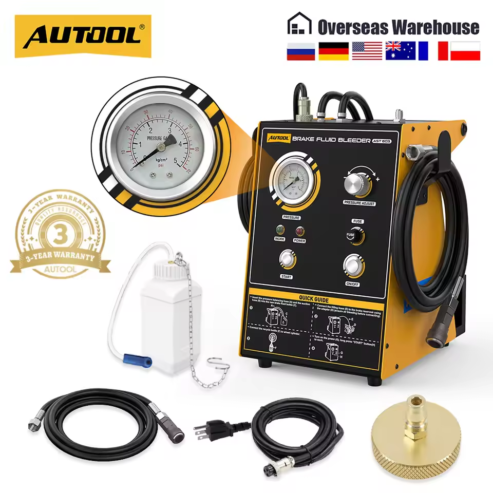 AUTOOL AST603 Automotive Brake Fluid Bleeder Pumps Brake Oil Exchanger Tool 220V/110V Car Brake Fast Extractor For Vehicles