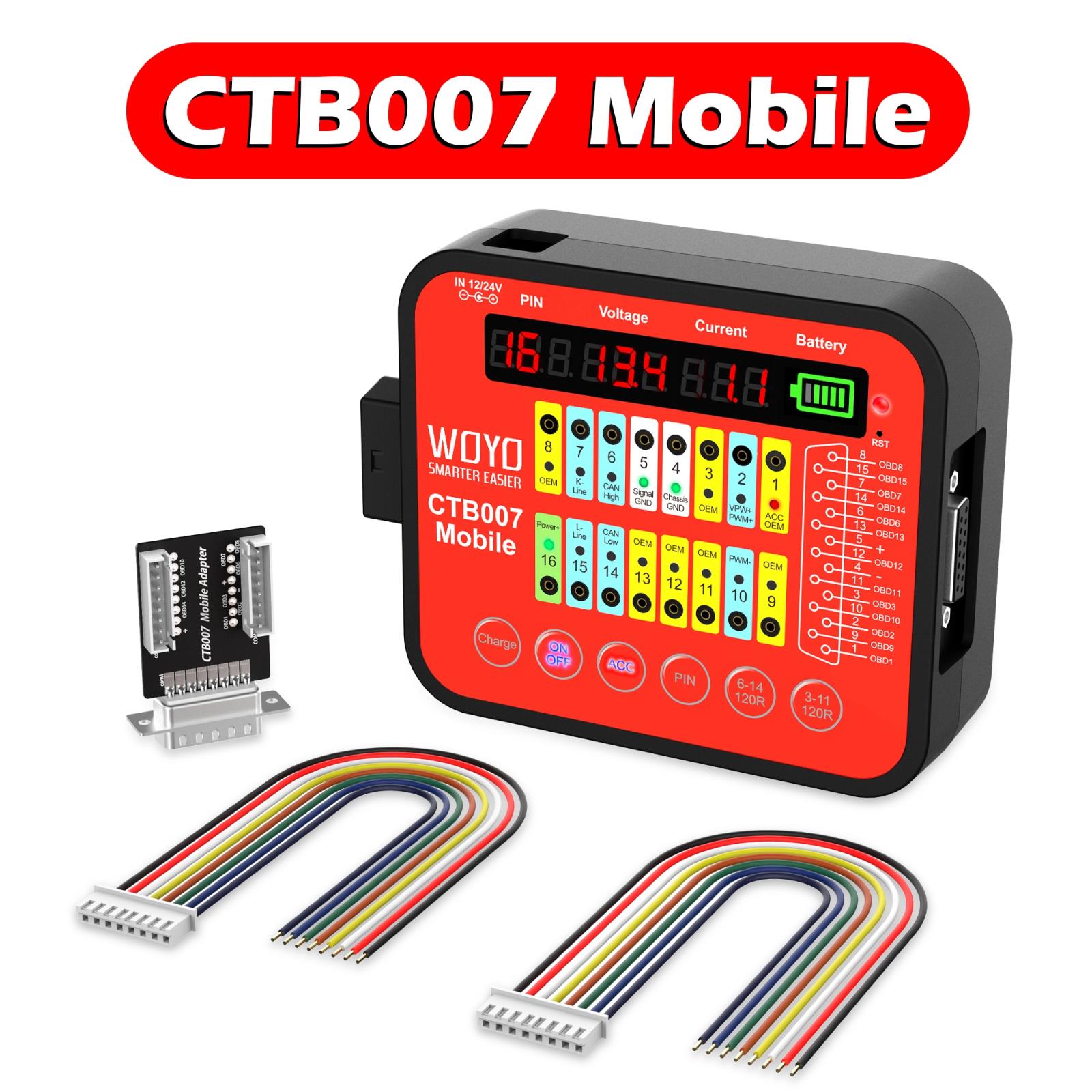 WOYO CTB007 Mobile OBD2 Diagnostic Test ECU Box Bench Tester