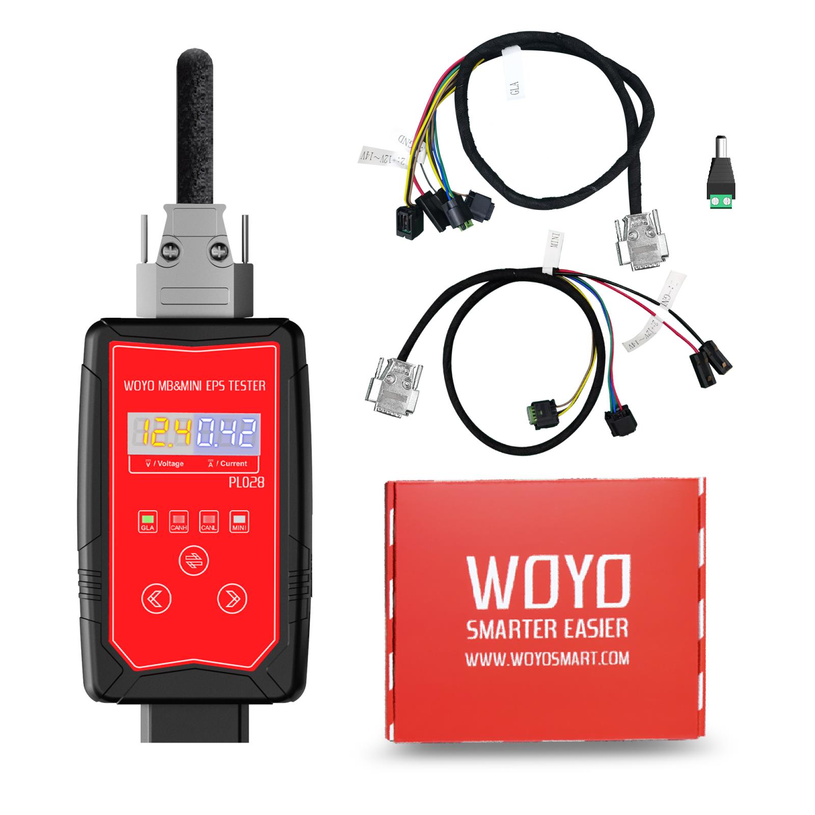 WOYO PL028 Automotive Diagnostic Tool Steering Wheel EPS Tester for Mercedes Benz Coupe & BMW MINI