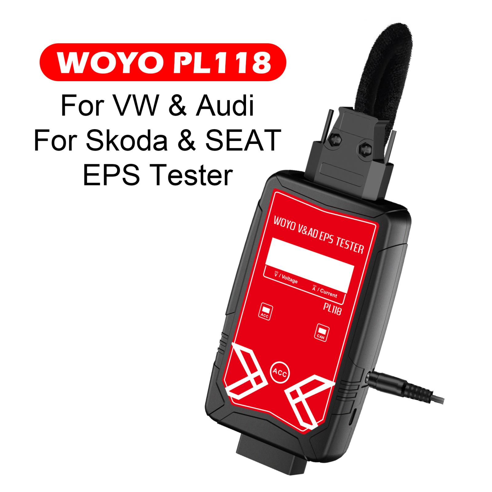 WOYO PL118 VW & Audi EPS Tester on Bench for Volkswagen / Golf Electrical Steering Wheel Motor Detector