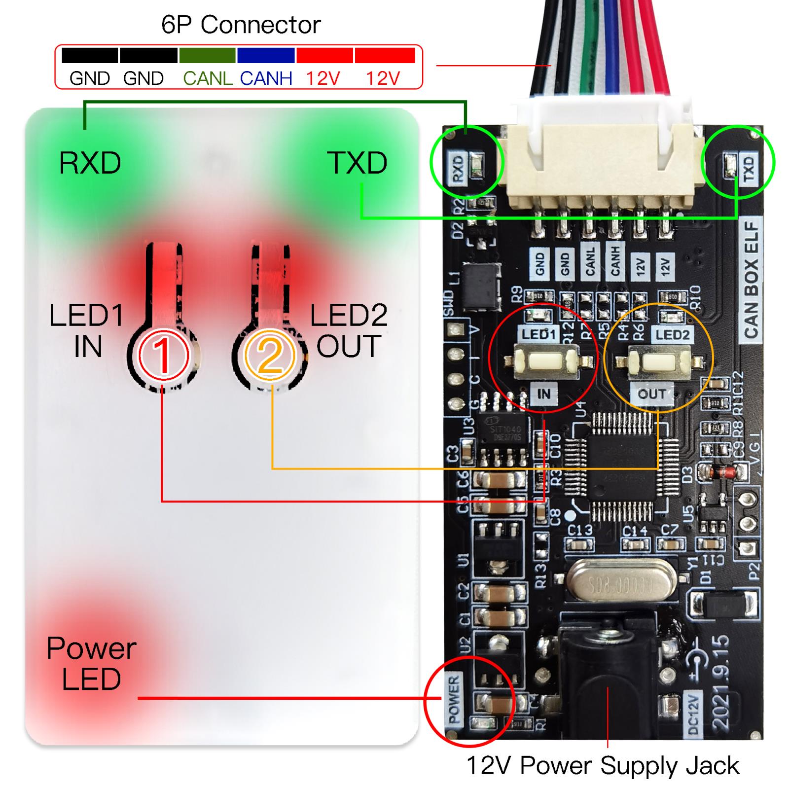 WOYO CTB004 Car CAN BUS ECU/TCU/PEPS/IP/HMI/EPB Module Data Transceiver Activate Module Without Vehicle