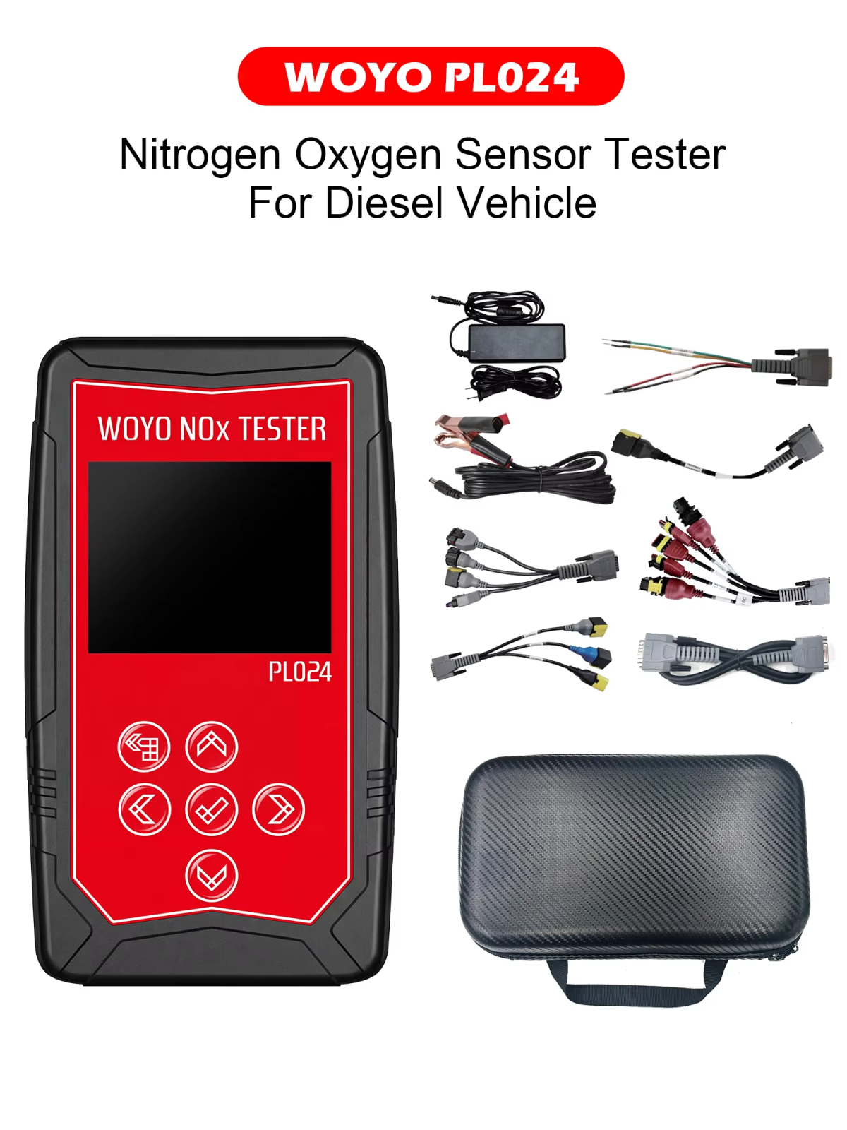 WOYO PL024 Truck Nitrogen Oxygen Nox Sensor Tester for Diesel Vehicles,Urea Pump /PM/Liquid Level Detector,Truck Diagnostic Tool