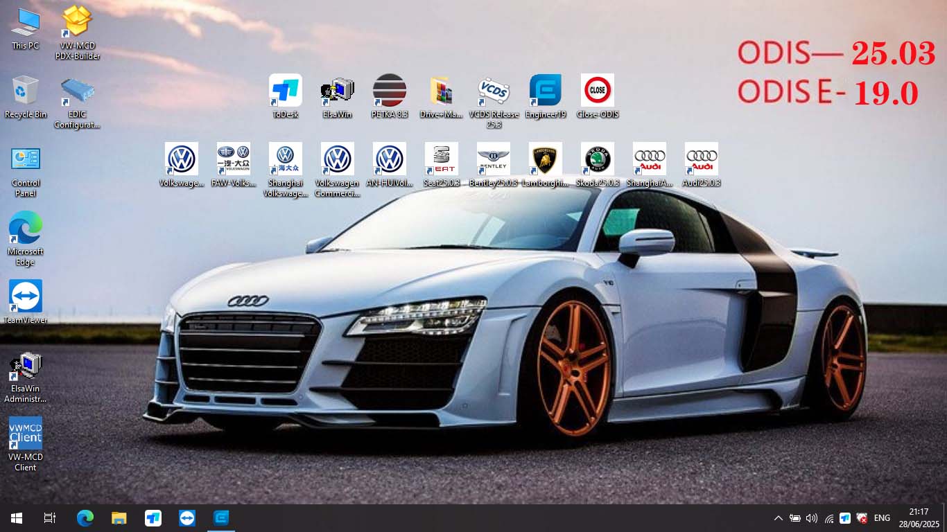 Latest VW ODIS V25.03 and ODIS Engineering V19.0 Software For VAS6154 With 256GB SSD Disk