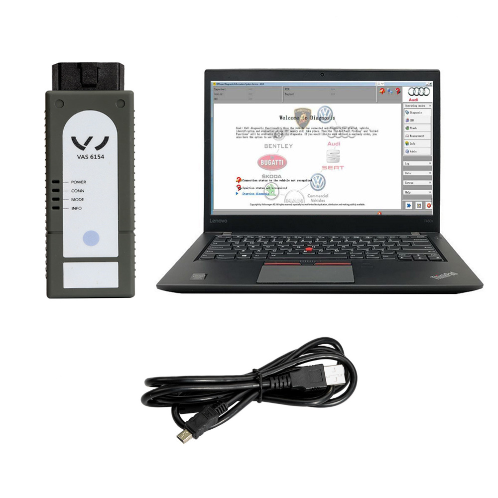 VAS 6154 VAG Diagnostic tool PLUS Lenovo T420 Laptop With Latest ODIS V25.03 and Engineering V19.0 Software