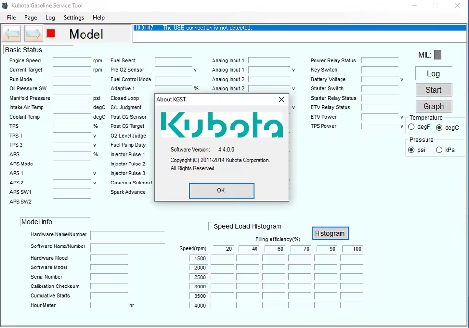KUBOTA GASOLINE SERVICE TOOL 26.1.1.0 [2026.01] KGST Diagnostic Software