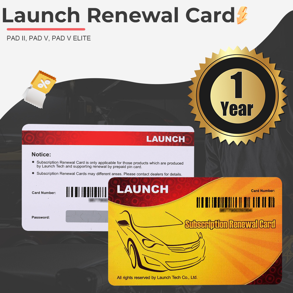 One Year Online Software Update Service for Launch X431 PAD III /X431 PAD V Passenger Vehicle