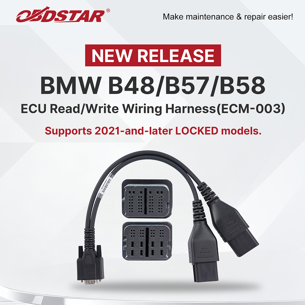 2026 OBDSTAR BMW B48/B57/B58 ECU Read/Write Wiring Harness (ECM-003) Supports 2021-and-later Locked Models Work with G3/ DC706/ ECU Master