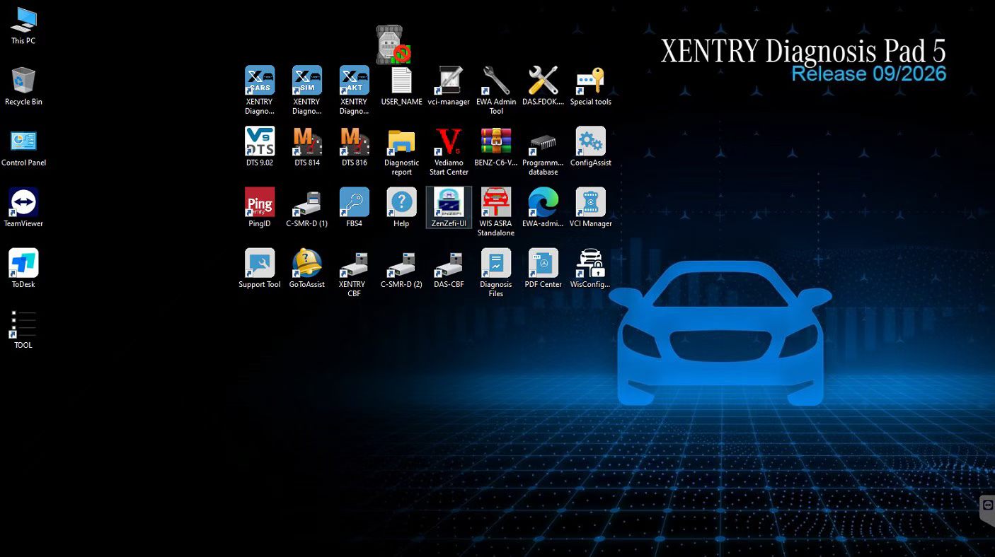 Newest 2026.09 Xentry Vediamo DTS Monaco WIS EPC Starfinder for MB STAR C6 Car Truck Scanner Tool Support PASSTHRU J2534 Online Install