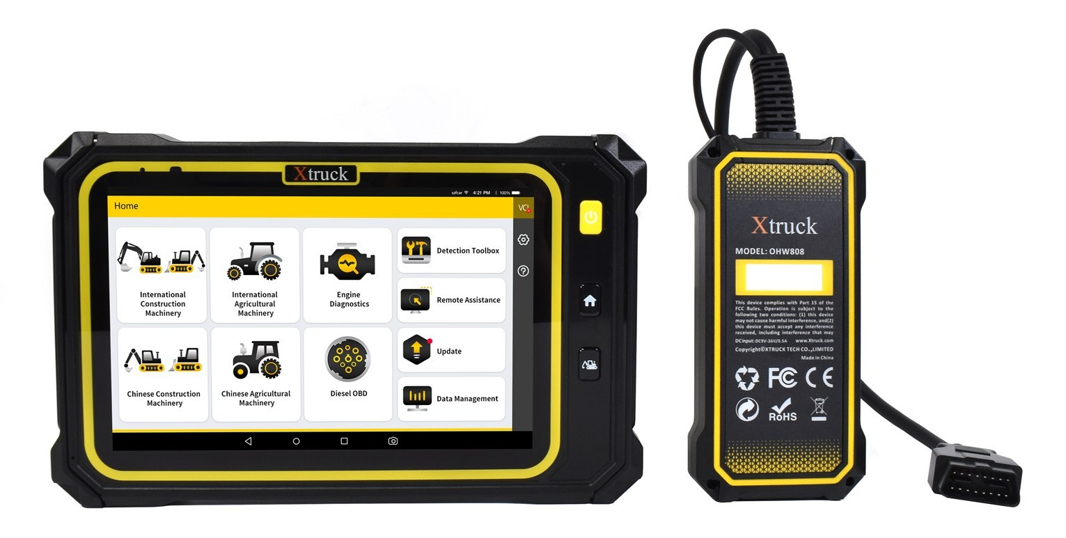 Xtruck OHW808 Professional Heavy Duty Diagnostic Tool for Construction Machinery, Agricultural Equipment and Diesel Engines
